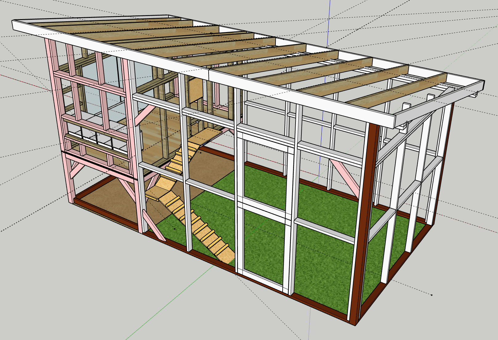 SketchUp model of the coop